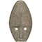 Gray Polystone Handmade Carved Mask Sculpture Set
